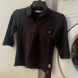 Not for Sale Vintage Fox Racing Collar 3/4 Sleeve 2 Button Shirt Size Small